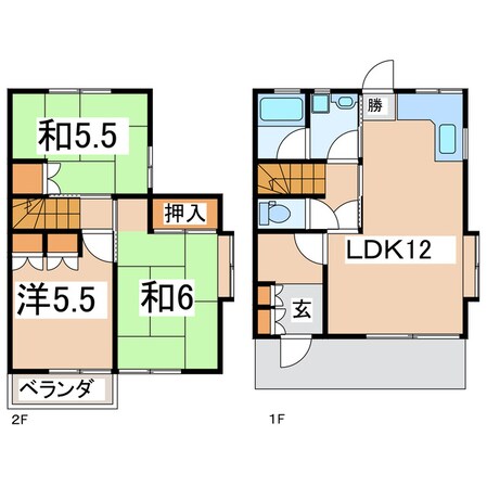 郡山駅 徒歩23分 1-2階の物件間取画像